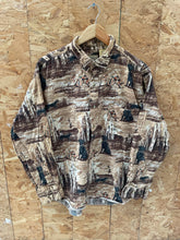 Vintage Hunting Dogs Print Brown L/S Button-Down Shirt  Size XL by Field Tested